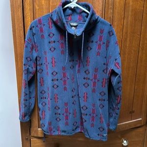 Eddie Bauer purple and blue long sleeve fleece